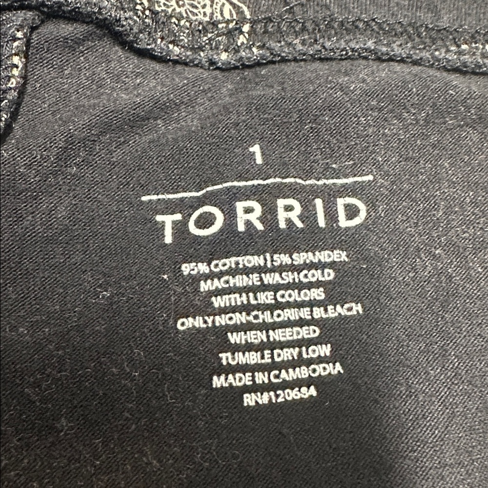Torrid Sugar Skull Print Leggings Ss 1X - Picture 6 of 7